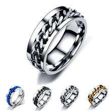 AsJerlya-anillos de cadena giratoria para hombre y mujer, de acero inoxidable, 8mm de ancho, a la moda, regalo de joyería 2024 - compra barato