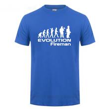 Evolution Of A Fireman Firefighter T-Shirt Funny Birthday Present For Men Dad Father Husband Boyfriend Round Neck Cotton T Shirt 2024 - buy cheap