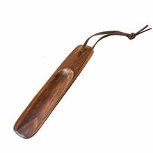 Solid Wood Shoe Horn 15.5*4CM Upscale Natural Texture Hanging Rope Design Portable Hotel Home Shoe Lifter Horn Auxiliary Tools 2024 - buy cheap