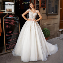 Lakshmigown Beach Wedding Dresses For Bride Elegant 3D Lace Appliques Boho Wedding Gowns Princess Dresses vestido de novia 2021 2024 - buy cheap