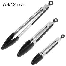 7/9/12inch Kitchen Tongs Non-Stick Grilling Barbeque Cooking Tongs Steel Locking Food Serving Clips with Good Grip Kitchen Tool 2024 - buy cheap