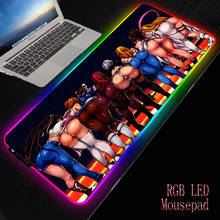 Xgz anime sexy menina ass rgb mouse pad gaming grande almofada de computador led backlight mause teclado tapete mesa 2024 - compre barato