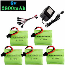 6v 2800mAh Battery and Charger For RC Cars Robots Tanks Truck Gun Boats 6v NiMH Battery Aa 700mah 6v Rechargeable Battery Pack 2024 - buy cheap