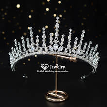 CC Hairband Crown Tiara Baroque Style Wedding Hair Accessories for Women Bridal Princess Hairwear Crystal Beads Fine Gift HG1286 2024 - buy cheap