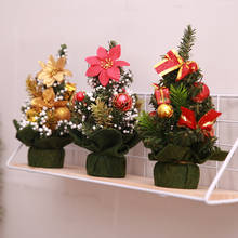 Criativo mini árvore de natal ornamentos decorações de natal pequena árvore de natal ornamentos de mesa 2024 - compre barato