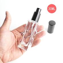 1 Pcs 30/50ml Portable Clear Glass Refillable Perfume Atomizer Empty Spray Bottle Squeeze Containers 2024 - buy cheap