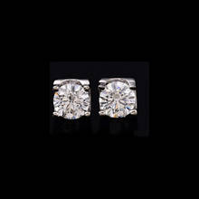 Brincos de moissanite natural d, brincos para mulheres redondos 0,5ct 1ct s925, prata esterlina, joias finas 2024 - compre barato