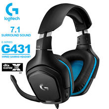 Logitech G431 7,1 Surround Sound Gaming Headset с динамики диаметром 50 мм DTS наушников X2.0 6 мм микрофон для Windows и Mac OS Nintendo 2024 - купить недорого