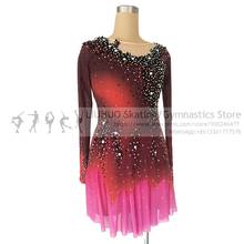 Ice Skating Dress Women's Girls' Figure  Skate professional ballroom Skirts competition Diamonds jewels  Competition kids 2024 - buy cheap