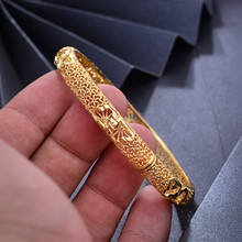Wando 1Pcs 24K Arab Gold Color Bangles for Women/Girl Middle East Dubai Bangles&Bracelet Wedding Jewelry Ethiopian African Part 2024 - buy cheap