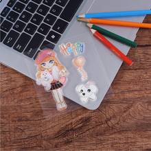 Sunshine Girl Color Transparent Silicone Clear Stamps for Scrapbooking DIY Paper Card Making Decorative Stamp Sheet Craft Gifts 2024 - buy cheap