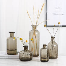 Скандинавская креативная стеклянная ваза с пузырьками, прозрачная бутылка, цветочный горшок, свадебная фотоваза 2024 - купить недорого