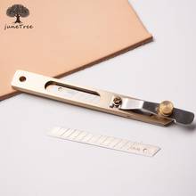 Junetree DIY Leather Cut Tools Incision Craft Knife Copper Trimming Knife with Blade Leather Tool
