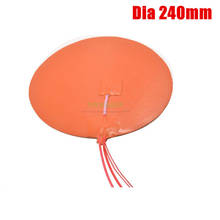 Dia 240mm 200W Round Circular Silicone Heater HeatBed Heating Pad with Thermistor Delta kossel 3D Printer parts 2024 - buy cheap