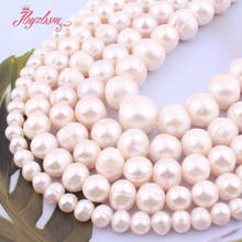 9-10,9-11,11-14mm Narround White Freshwater Pearl Beads Natural Stone Beads For DIY Bracelet Necklace Gift Jewelry Making 15" 2024 - buy cheap