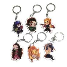 Demon Slayer: Kimetsu no Yaiba Japanese Anime keychain Acrylic strap/charms/Key ring D459-2 2024 - buy cheap