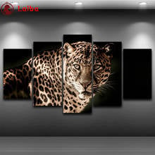 5d mosaic Diamond Painting Modern Style 5 Panel Animals The Cool Leopard diamond Embroidery full square&round Diamond Decoration 2024 - buy cheap