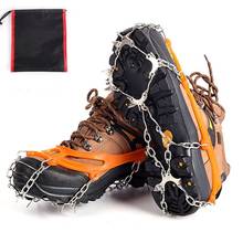 10 Teeth Claws Crampons Non-slip Shoes Cover Stainless Steel Chain Overshoes Traction Cleats Grippers  Ski Hiking Climbing 2024 - buy cheap