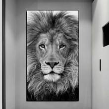 African Wild Lions Canvas Art Posters And Prints Black And White Animals Canvas Paintings on the Wall Art Nordic Art Pictures 2024 - buy cheap