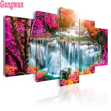 Waterfall Landscape DIY Diamond Mosaic Diamond Painting Cross Stitch Kits Diamond Embroidery Round Rhinestones 5 pcs Decoration 2024 - buy cheap