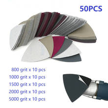 50 Pcs Sanding Sheets Triangle Sandpaper 90mm Wet Dry 800 1000 1500 2000 5000 Grit For Woodworking, Paintwork, Metal Polishing 2024 - buy cheap