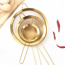 Kitchen Stainless Steel Fine Sieve Oil Filter Golden Sieve Filter Flour Coffee Sieve Filter Baking Tools 1PCS 2024 - buy cheap