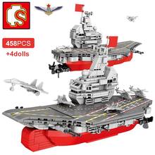 SEMBO 458PCS Technic Warship Building Blocks Military Cruise Boat Model DIY Set Children's Toy Building Block City Xmas Gift 2024 - buy cheap