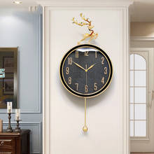 Relógio de parede de metal, para decoração de sala de estar, silencioso, hd, relógio de quartzo, para decoração de casa 2024 - compre barato