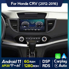 6G+128G Carplay Auto 2 Din Android 11 Car Radio Multimedia Video Player for Honda CRV CR-V 4 RM RE 2011 2012-2015 WiFi BT 4G NET 2024 - buy cheap
