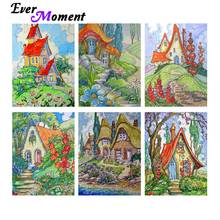 Ever Moment Diamond Painting Cartoon House Full Square Resin Drill Wall Art Decoration Paint By Diamond Embroidery ASF2275 2024 - buy cheap