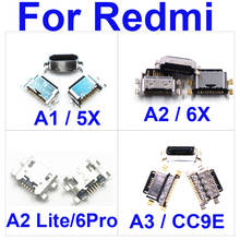 Разъем USB для зарядки Xiaomi Mi A1, A2, A3, 5X, 6X Lite, CC9E, Redmi 6Pro, 10 шт. 2024 - купить недорого