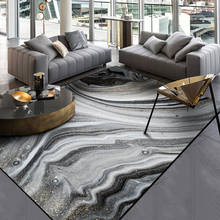 Alfombra moderna de estilo nórdico para el hogar, alfombrilla moderna de color negro y gris con diseño de roca, dorada, para cocina, sala de estar, dormitorio y mesita de noche 2024 - compra barato