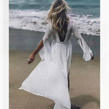 Vestido de praia transparente feminino, saída de praia para verão 2024 - compre barato