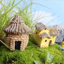 1 Pcs Stone House Cartoon House Miniature Ornament Resin Bonsai Dollhouse Fairy Garden Decoration 2024 - buy cheap