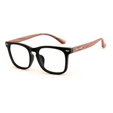 Armações de óculos retro ultraleve para homens e mulheres, armação de óculos decorativa em madeira com imitação de grão de madeira, armação de óculos ótico 98028 2024 - compre barato