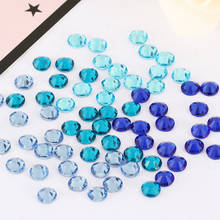 Blue Rhinestones 3D Nail Art Rhinestones ss3 ss4 ss5 ss6 ss8 ss10 ss12 ss16 ss20 ss30 ss34 Crystal Nails Non Hot Fix Decorations 2024 - buy cheap