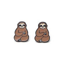 ZF797 1pair Cute Lazy Sleepy Sloth Ear Stud Earrings For Womens kids Enamel earrings Jewelry Gifts for Girls Accessories 2024 - buy cheap