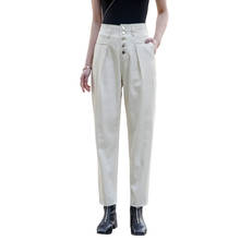 Free Shipping 2019 Women's Jeans Spring and Autumn Casual Loose High Waist and Long Pants Harem Pants 2024 - buy cheap