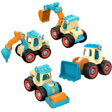 Nut Disassembly Loading Unloading Engineering Truck Excavator Bulldozer Kids Screw  Tool Education Fun Toys Car Model Boy Gift 2024 - buy cheap