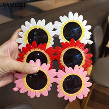 YAMEIZE-gafas De Sol redondas para niños y niñas, lentes De Sol Vintage con diseño De margaritas y flores, con protección UV400 2024 - compra barato