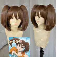 High Quality Anime The Seven Deadly Sins Diane Cosplay Wigs Short Brown Double Ponytails Cosplay Hair Wig + Wig Cap 2024 - buy cheap