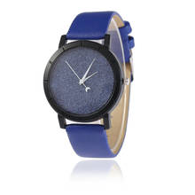 Часы наручные женские кварцевые, Простые аналоговые с изображением звездного неба из искусственной кожи, Geneva 2024 - купить недорого