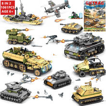 1061Pcs High-tech Military Iron Empire Tank Building Blocks Kit Weapon War Chariot  Bricks Army WW2 Soldiers Toys Christmas Gift 2024 - buy cheap