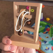 Puzle de cuerda de roscado de madera 3D para niños, de bucle puzle, bloqueo Luban, juego mental, juguete para pensar en el espacio, juguetes educativos tridimensionales para niños 2024 - compra barato