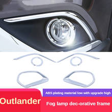 2PCS For 2019 Mitsubishi Outlander ABS Chrome Car Front Headlight Fog Lamp Cover Trim Car Styling Accessories 2024 - buy cheap