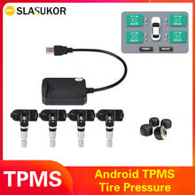 Monitor de presión de neumáticos TPMS Android, sistema de alarma de monitoreo de presión de neumáticos con navegación USB Android, transmisión inalámbrica TPMS 2024 - compra barato