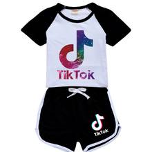 New 2-16Y Baby Girls Boys Clothes Outfits Summer Kids Short Sleeve Letter T-Shirts + Shorts 2pcs Outfits Children's Suit 2024 - buy cheap