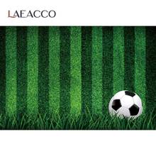 Laeacco Green Field Football Theme Birthday Party Customized Poster Protrait Photo Backdrop Photography Background Photocall 2024 - buy cheap