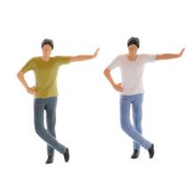 1/64 Miniature Men Figure Scene Character Street People Model Trains Architectural Layout Decoration for Dollhouse 2024 - buy cheap