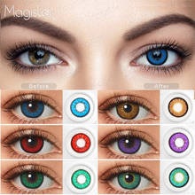 Цветные контактные линзы, синие, зеленые, красота, ed линзы для глаз, красивые зрачки, многоцветные, ed, ежегодные, цветные контактные линзы для глаз 2024 - купить недорого
